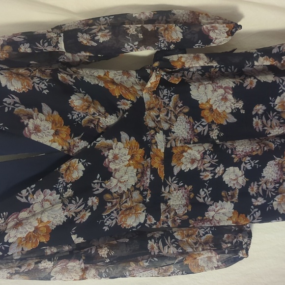 NWT Anthropologie floral chiffon jumper - Picture 5 of 11